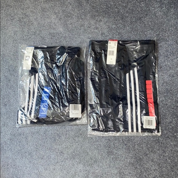 Adidas Blue Three Strip Logo Men Active Shorts - Picture 8 of 8